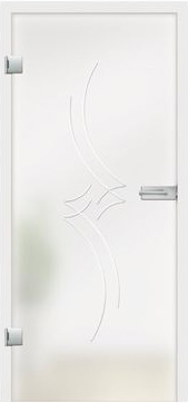 Romantica grooved design on frosted glass